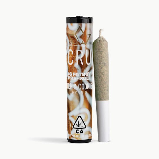 CRU Cannabis - Milk & Cookies (1G Fatboy Pre-Roll) - 1