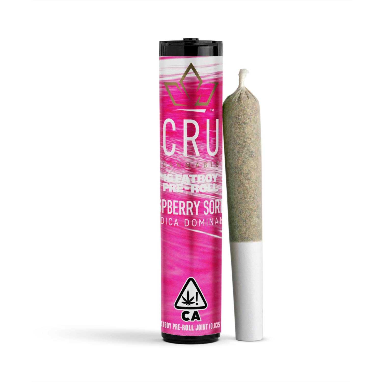 CRU Cannabis - Raspberry Sorbet (1G Fatboy Pre-Roll) - 1