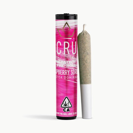 CRU Cannabis - Raspberry Sorbet (1G Fatboy Pre-Roll) - 1