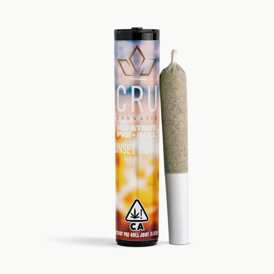 CRU Cannabis - Sunset Octane (1G Fatboy Pre-Roll) - 1