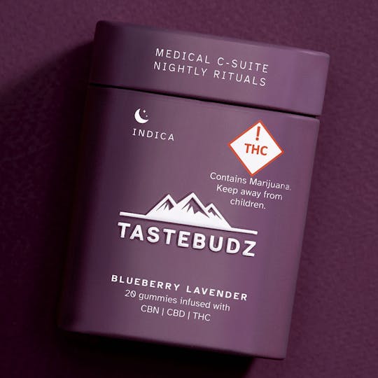 TasteBudz - MED Blueberry Lavender Nightly Rituals Rosin Gummies | CBN | CBD | THC | - 1