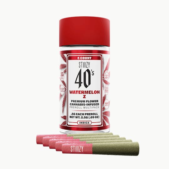 STIIIZY - - WATERMELON Z - .5G 40's Infused Mini Preroll 5 Pack - 1