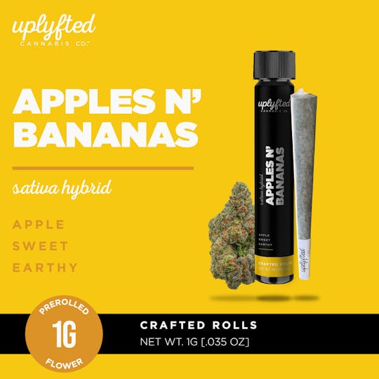 Uplyfted Cannabis Co - Apples N' Bananas 1g Pre-Roll - 1