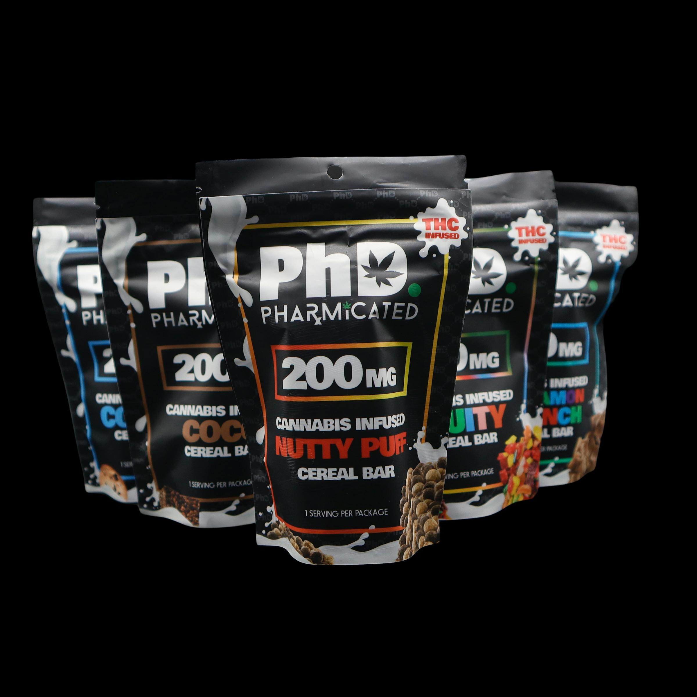 Pharmicated - PhD - Nutty Puff'd - Cereal Bar - (200MG) - 1