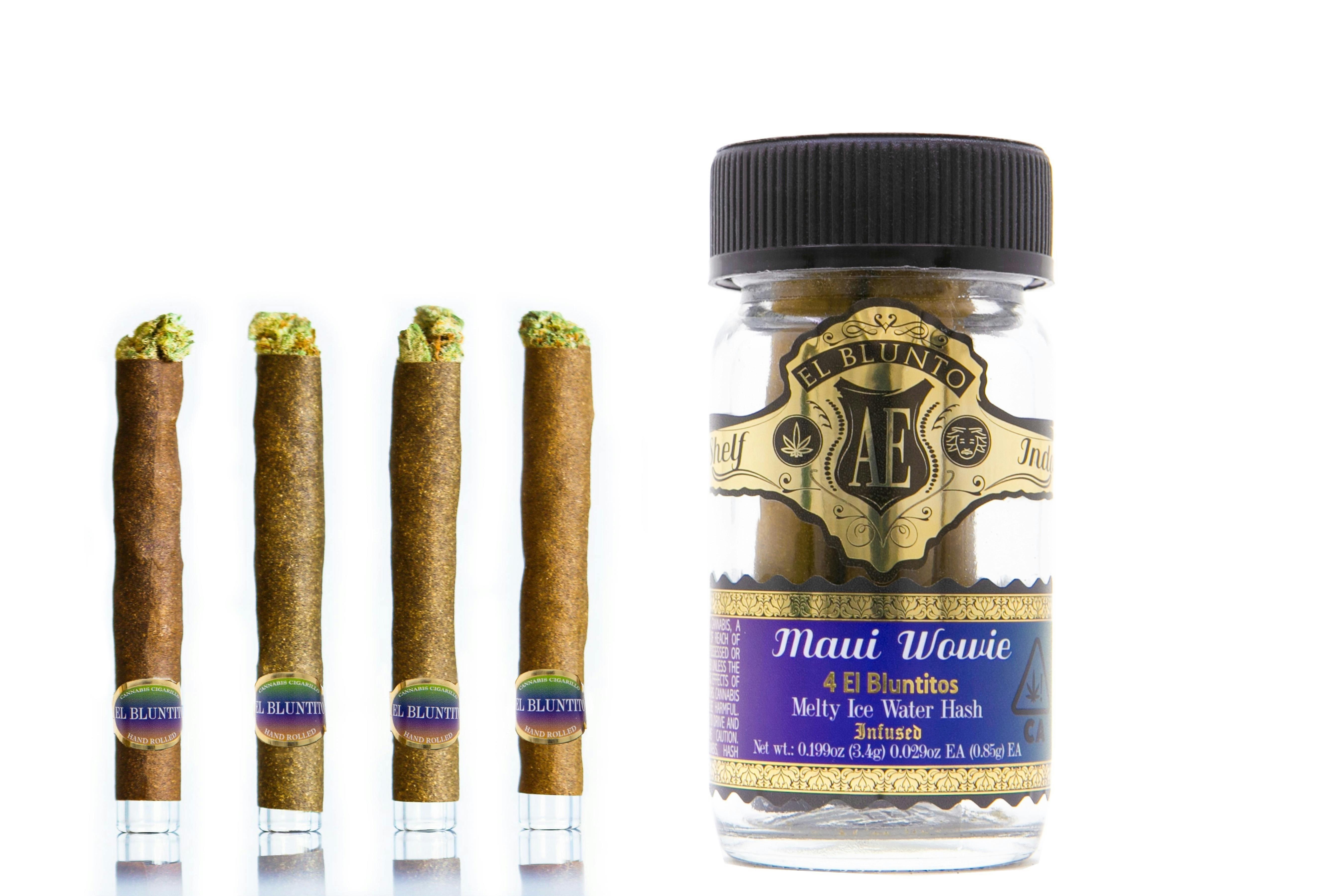 El Blunto by Albert Einstone's - El Bluntito 4-Pack - Hash Infused - Maui Wowie - 4 x .85G [Mini Blunt] - 1