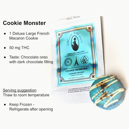 Madame Munchie - COOKIE MONSTER French Macaron Cookie 50mg Single Pack - 1