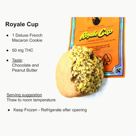 Madame Munchie - Peanut Butter Chocolate ROYALE CUP Macaron Cookie 50mg Single Pack - 1