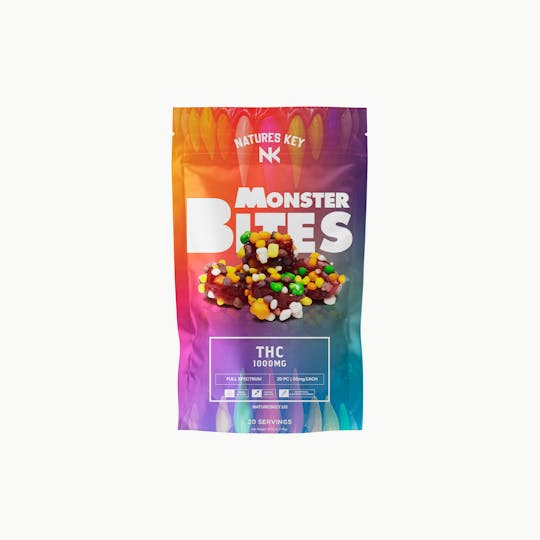 Natures Key - Monster Bites | 1000mg | Nurd Covered Candy - 1