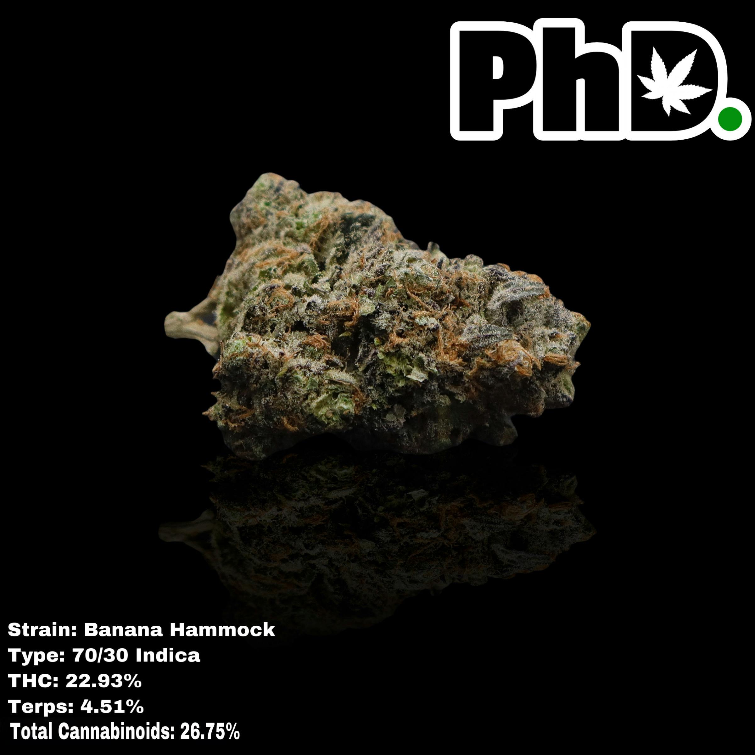 Pharmicated - PhD Indoor Flower - Banana Hammock #4 - 222.93% THC - 1