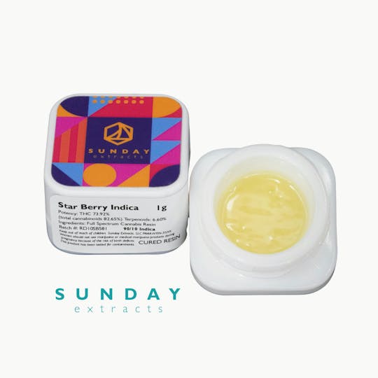 Sunday Extracts - 1g Concentrate Starberry Indica - 1