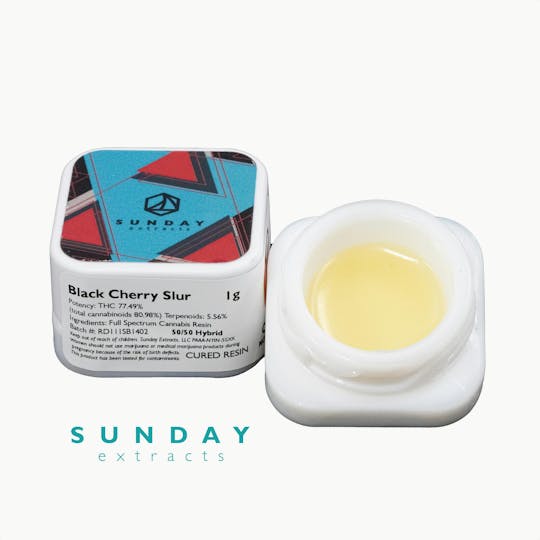 Sunday Extracts - 1g Concentrate Cured Resin - Black Cherry Slur - 1