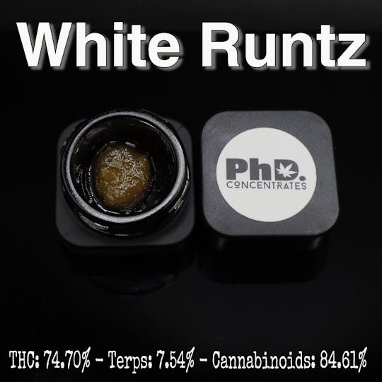 Pharmicated - PhD Concentrate 1 gram - White Runtz Sugar - 74.70% THC - 1