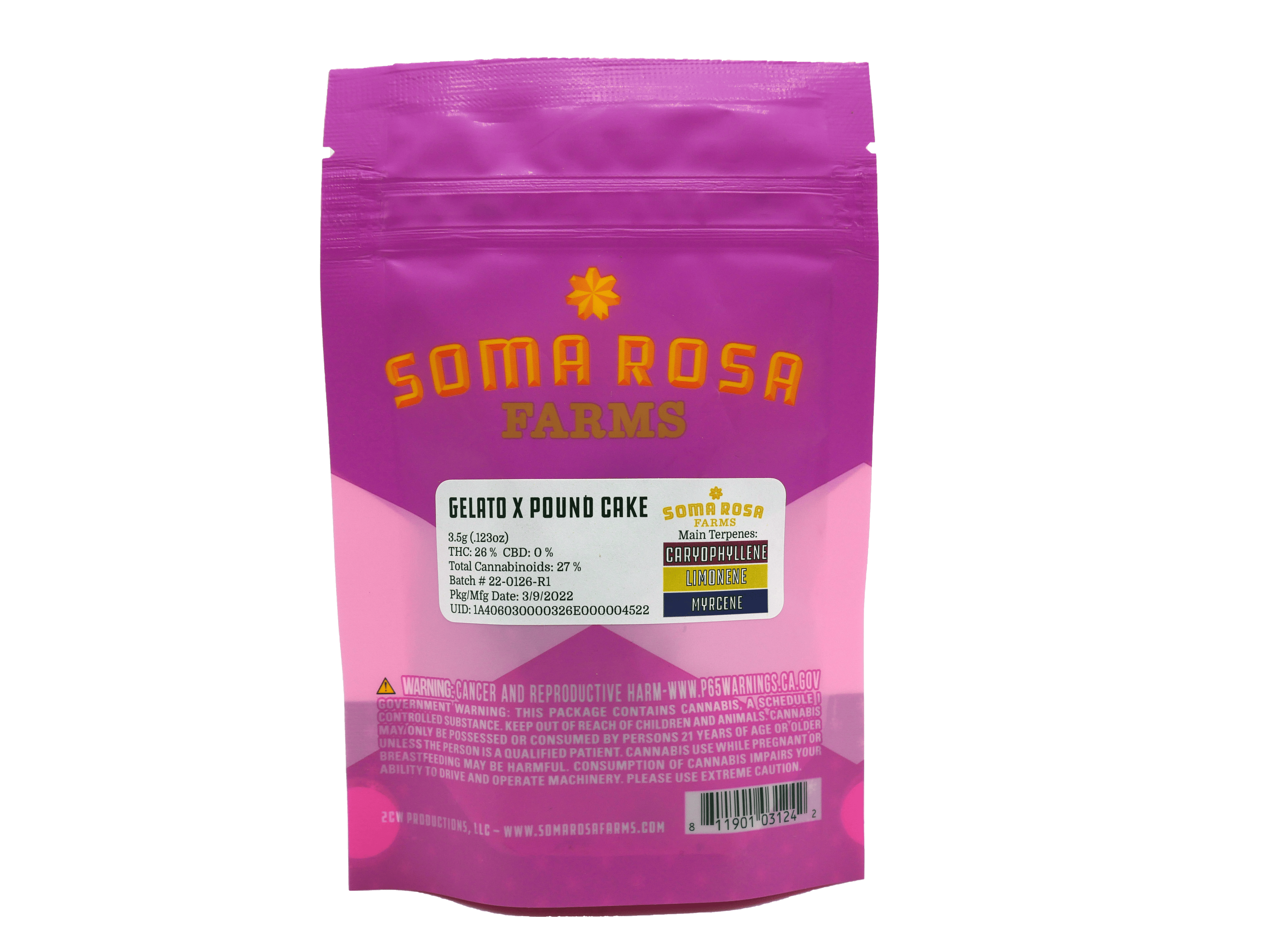 Soma Rosa Farms - Gelato x Pound Cake - 3.5g - 1