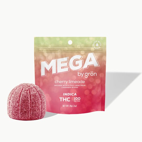 Grön Edibles - Grön THC Cherry Limeade Mega Pearl - Indica - 1