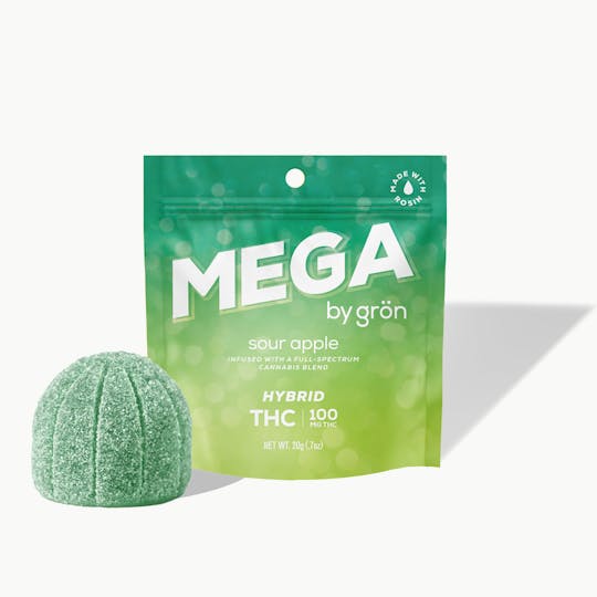 Grön Edibles - Grön THC Sour Apple Mega Pearl - Hybrid - 1
