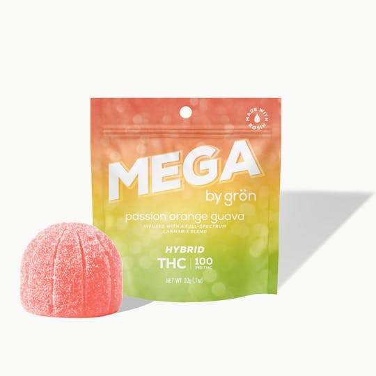 Grön Edibles - Grön THC Passion Orange Guava Mega Pearl - Hybrid - 1