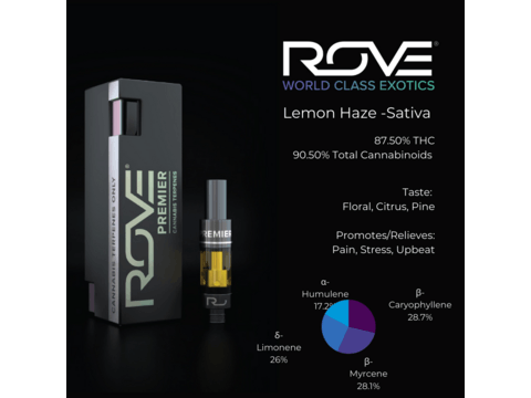ROVE - Rove Premier Exotics - Lemon Haze - Sativa - 1g - MI - 1