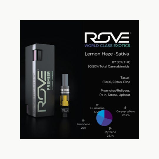 ROVE - Rove Premier Exotics - Lemon Haze - Sativa - 1g - MI - 1