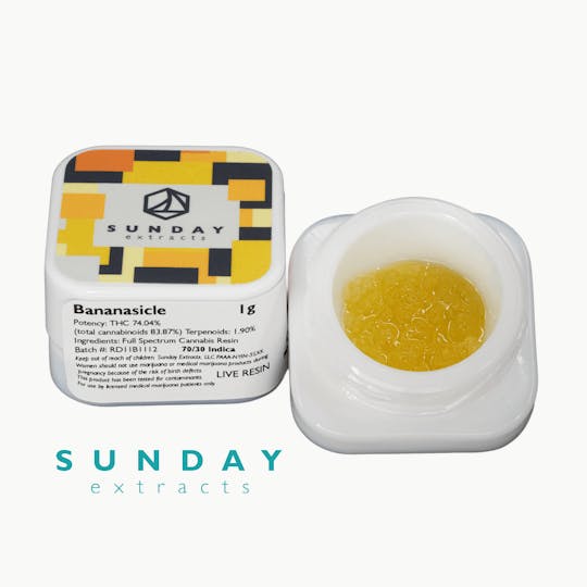 Sunday Extracts - 1g Concentrate Bananasicle - 1