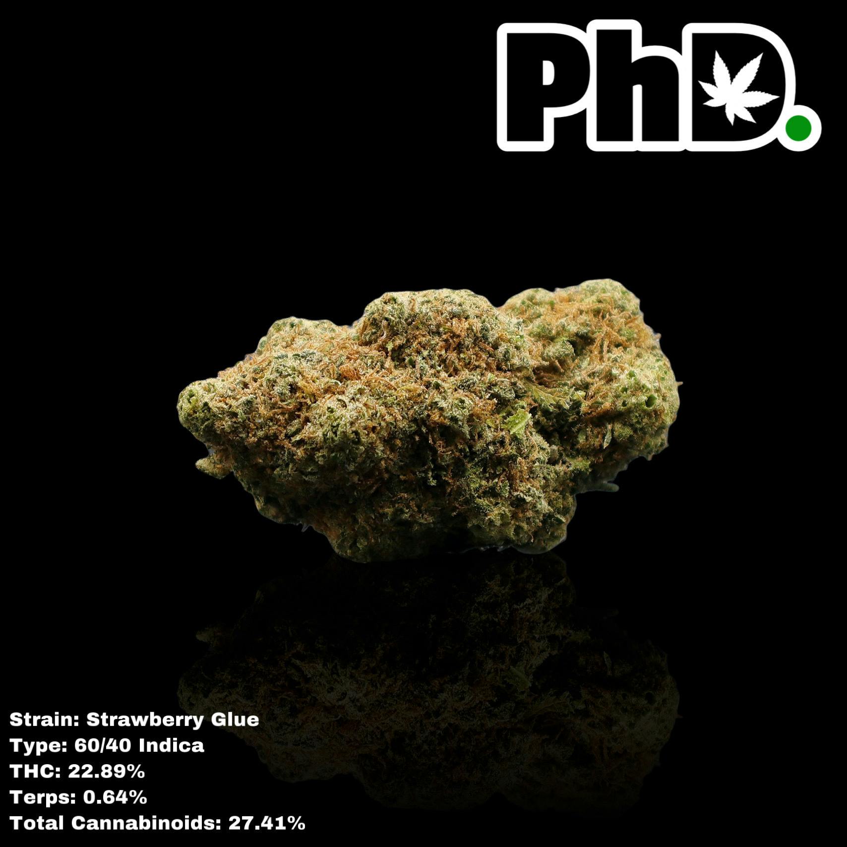 Pharmicated - PhD Indoor Flower - Strawberry Glue - 22.89% THC - 1