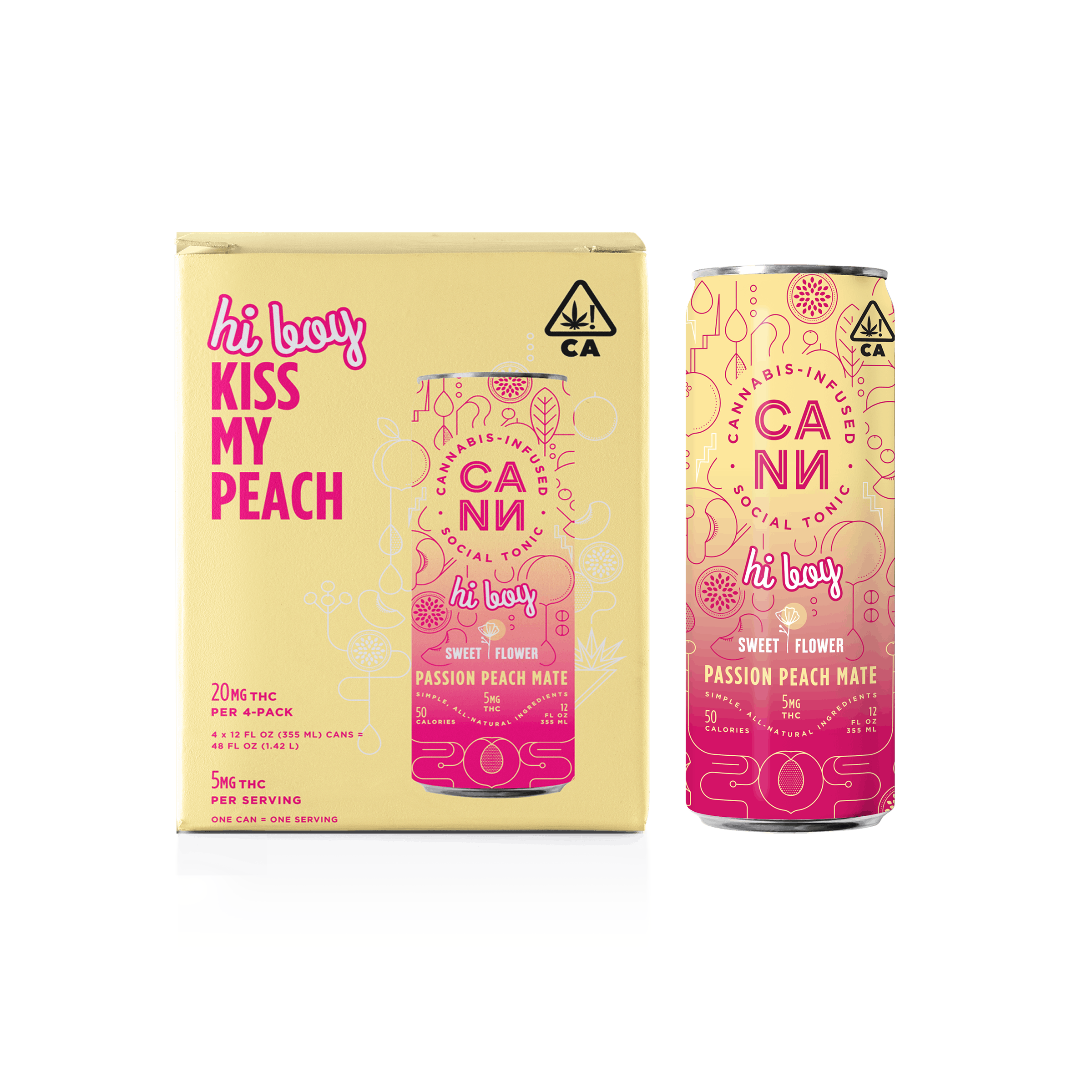 Cann - Passion Peach Maté Hi Boy (4 pack) [Sweet Flower] - 1