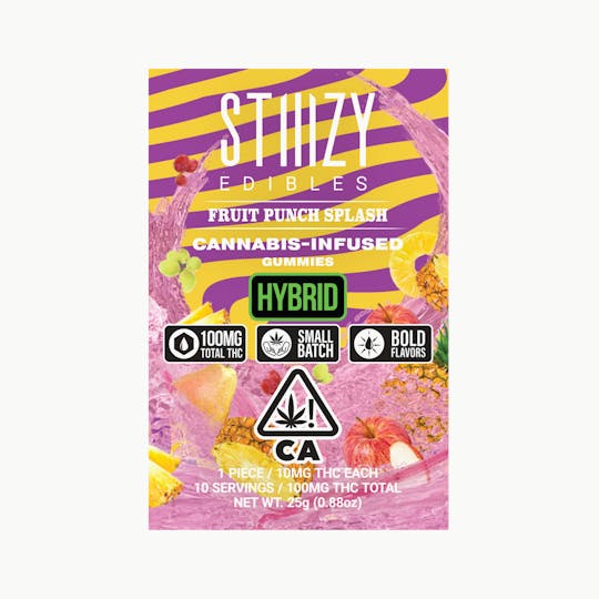 STIIIZY - - FRUIT PUNCH SPLASH - Gummies 100mg THC Edibles - 1