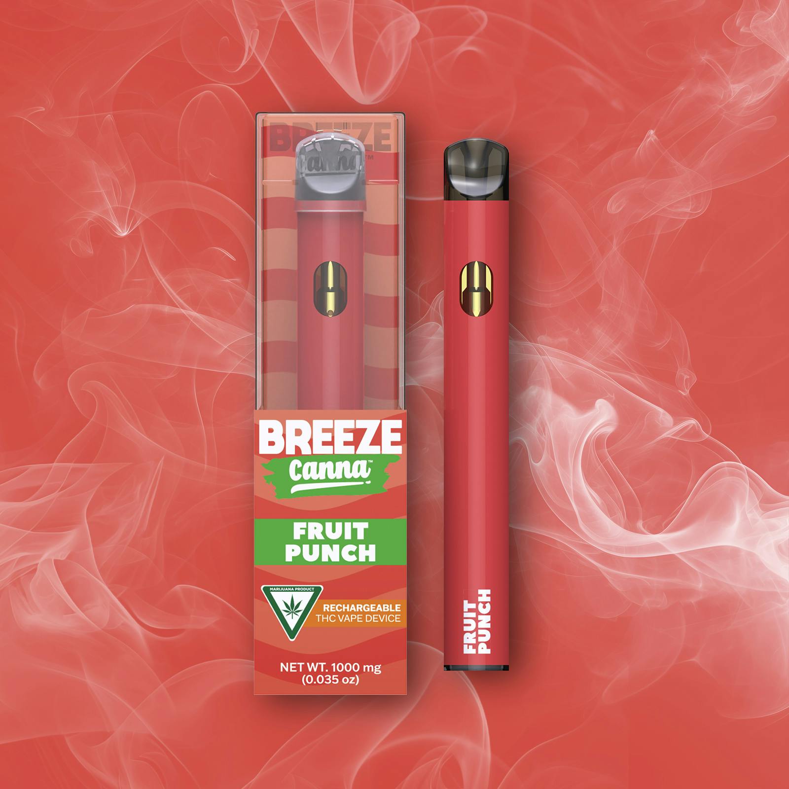 Breeze Canna - Fruit Punch - Classic 1g PLUS Vape Device — BREEZE Canna - 1