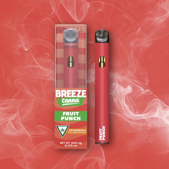 Breeze Canna - Fruit Punch - Classic 1g PLUS Vape Device — BREEZE Canna - 1