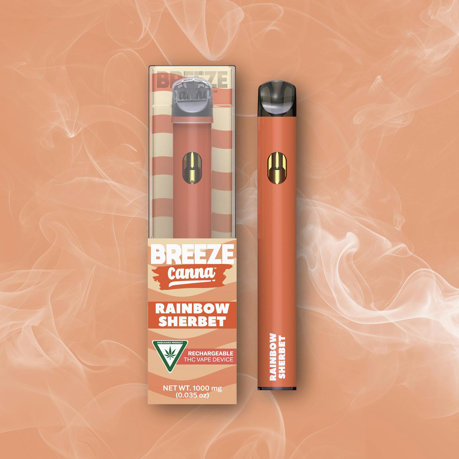 Breeze Canna - Rainbow Sherbet - Classic 1g PLUS Vape Device — BREEZE Canna - 1
