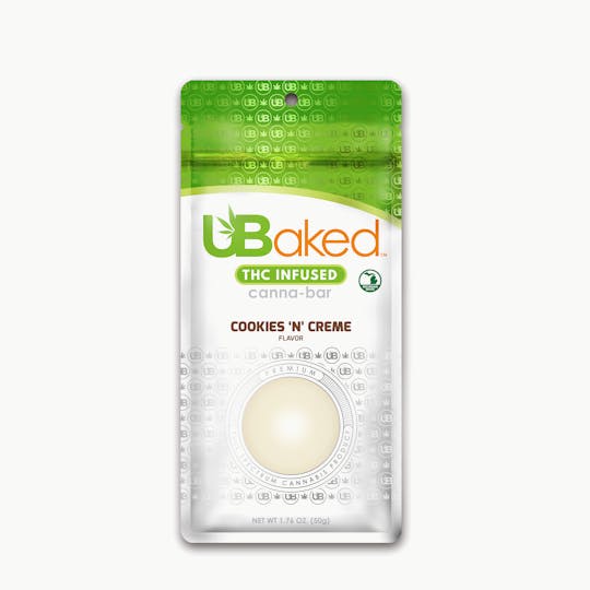 UBaked - Cookies 'N' Creme Chocolate Bar | 200mg - 1