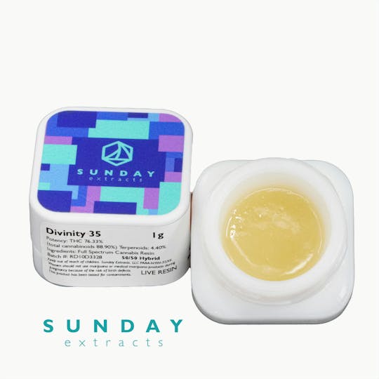 Sunday Extracts - 1g Concentrate Divinity 35 (Live Resin) - 1