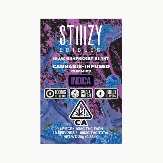STIIIZY - - BLUE RASPBERRY BLAST - Gummies 100mg THC Edibles - 1