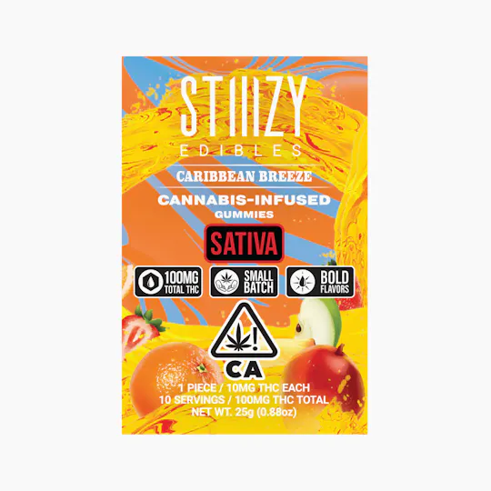 STIIIZY - - CARIBBEAN BREEZE - Gummies 100mg THC Edibles - 1