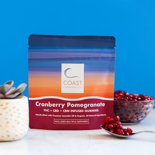 Coast Cannabis Co. - Cranberry-Pomegranate Full Spectrum Gummies - 1