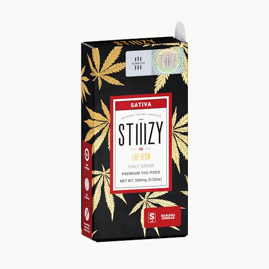 STIIIZY - Vape Cartridge - BANANA SUNDAE .5G Live Resin Pod - STIIIZY - 1