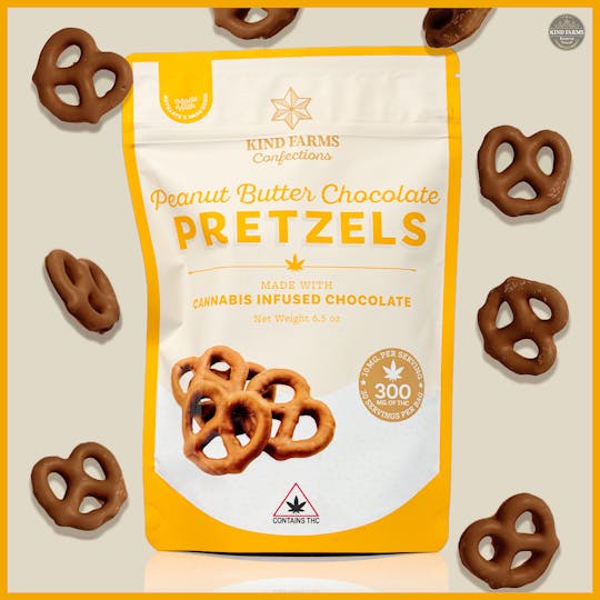 Kind Farms Reserve - Peanut Butter Chocolate Covered Pretzels 300mg THC - Kind Farms Confections - 1