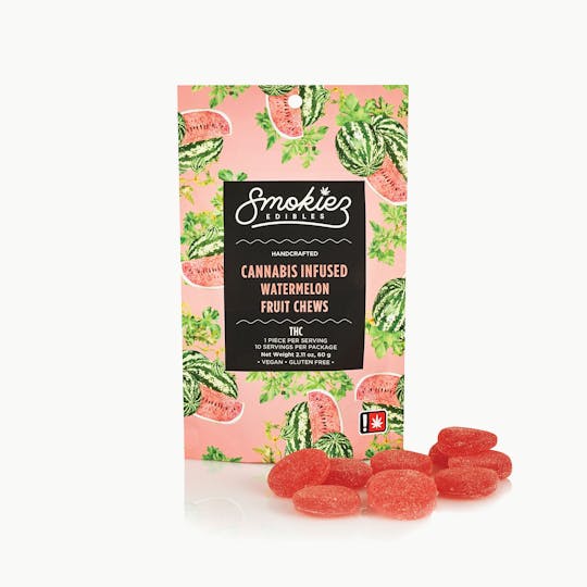 Smokiez Edibles - Watermelon Hybrid 100mg THC Fruit Chews - OR - 1