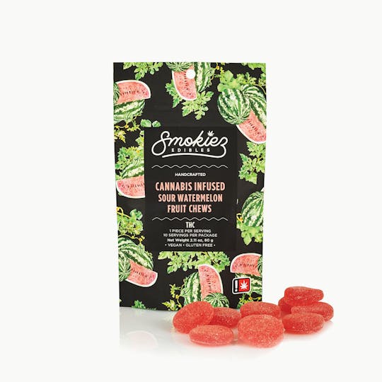 Smokiez Edibles - Sour Watermelon Hybrid 100mg THC Fruit Chews - OR - 1