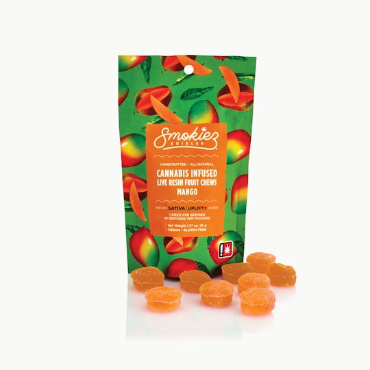 Smokiez Edibles - Mango Sativa 100mg Live Resin Fruit Chews - OR - 1