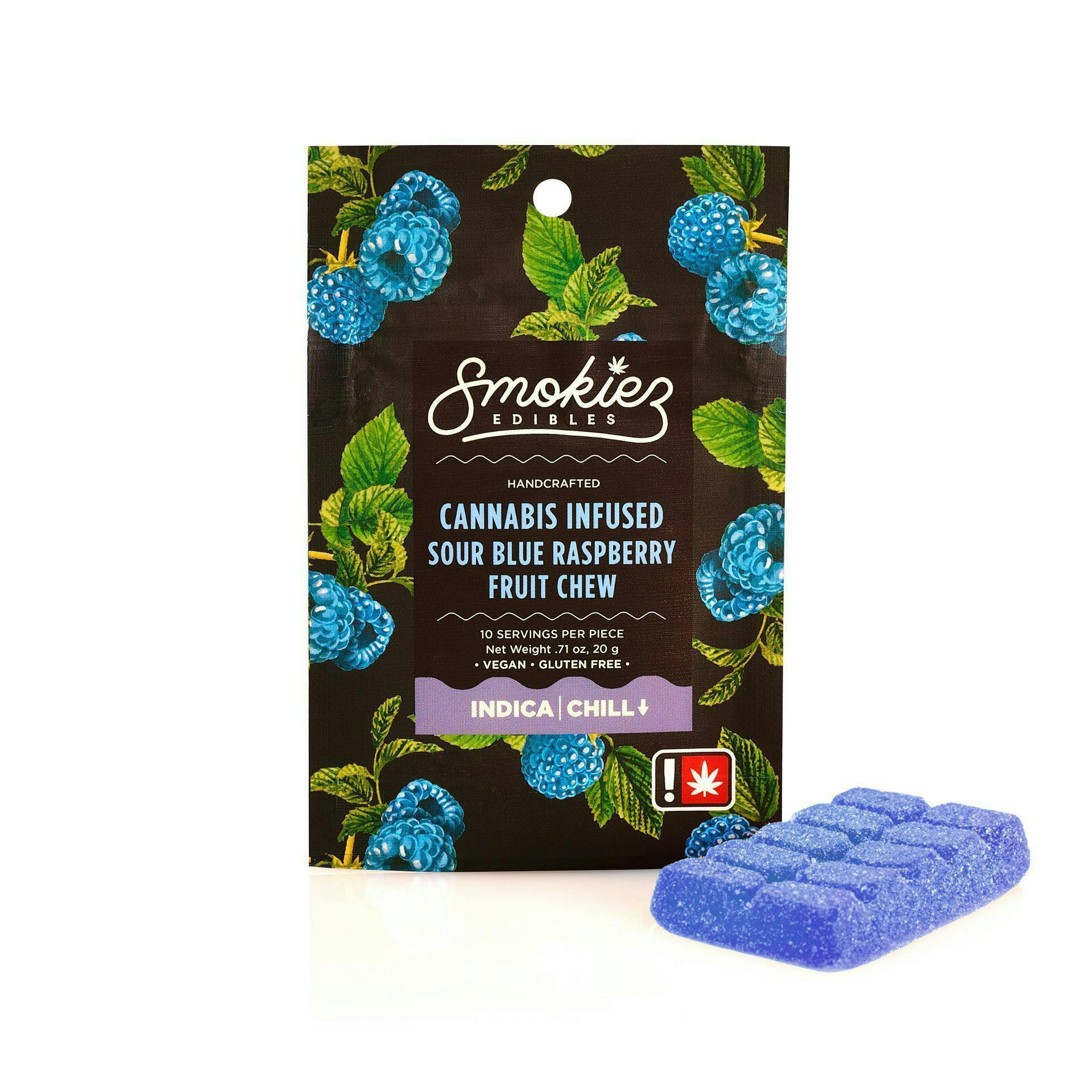 Smokiez Edibles - Sour Blue Raspberry Fruit Chew | 100mg - 1