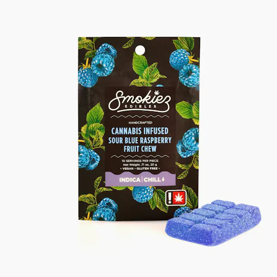 Smokiez Edibles - Sour Blue Raspberry Fruit Chew | 100mg - 1