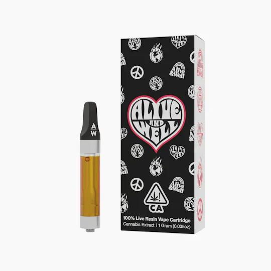 Alive & Well - Trainwreck x T1000 - 100% Live Resin Vape Cartridge - 1g - 1