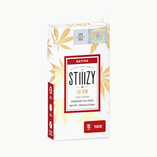 STIIIZY - Vape Cartridge - BANANA SUNDAE 1G Live Resin Pod - STIIIZY - 1
