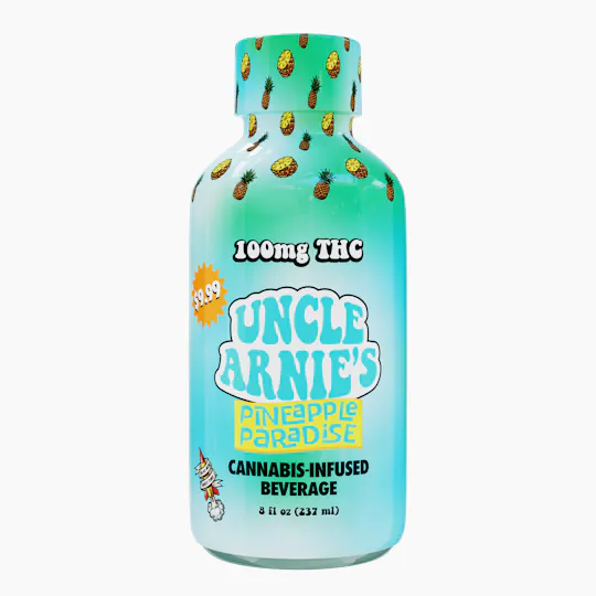 Uncle Arnie's | Pineapple Paradise | Non-Carbonated | 100mg | 8oz - Uncle Arnies Uncle Arnie's | Pineapple Paradise | Non-Carbonated | 100mg | 8oz - Uncle Arnies