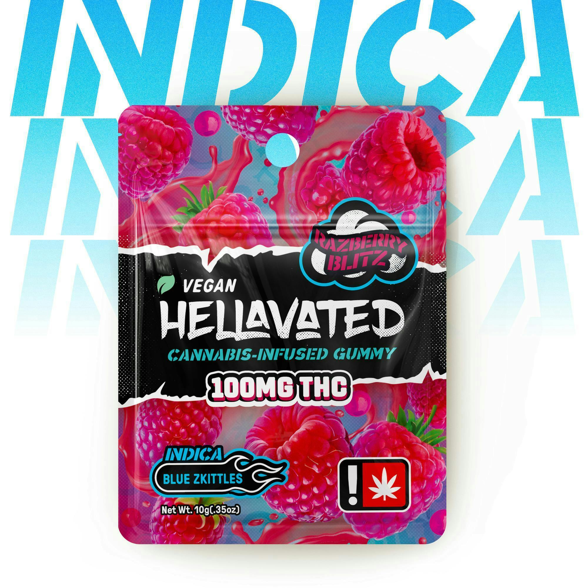 Hellavated - Razberry Blitz (1pc) Gummiez 100mg - 1