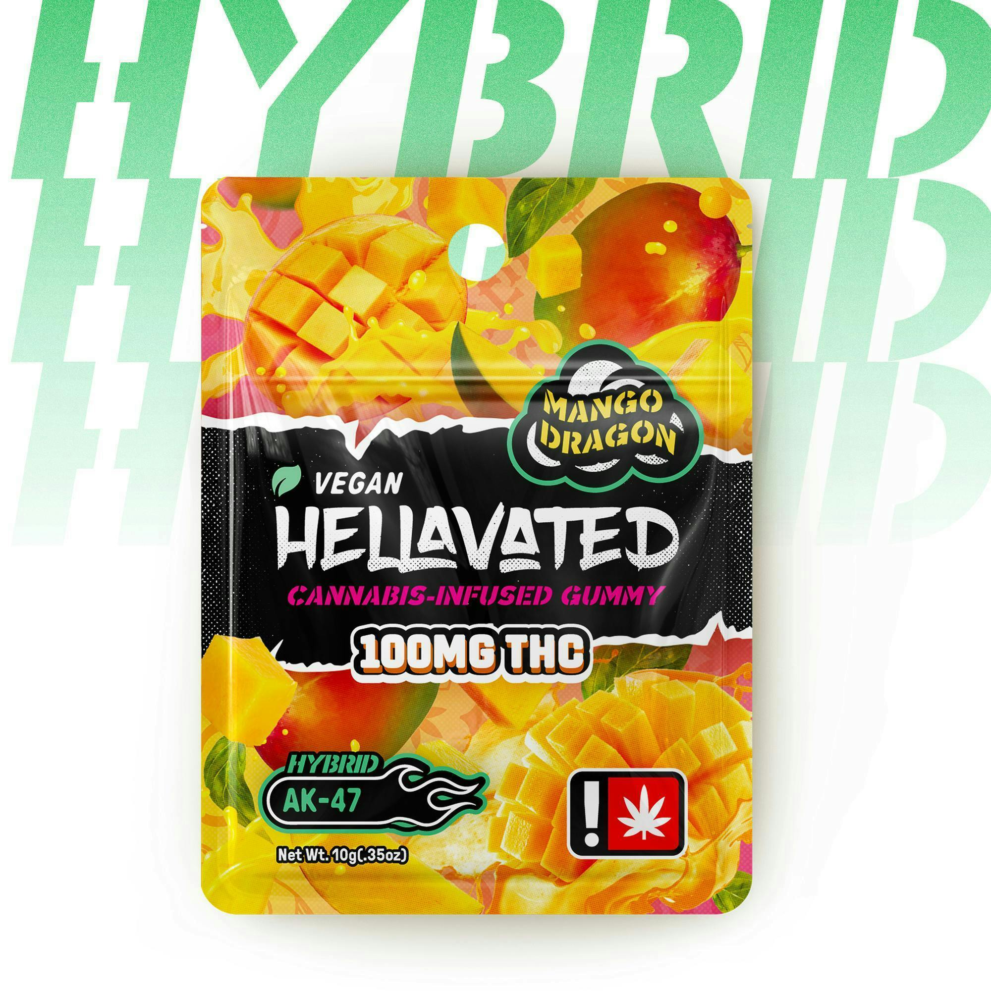 Hellavated - Mango Dragon (1pc) Gummiez 100mg - 1