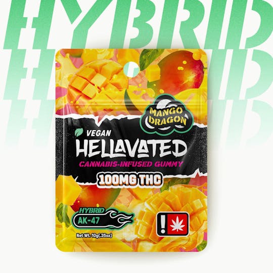 Hellavated - Mango Dragon (1pc) Gummiez 100mg - 1