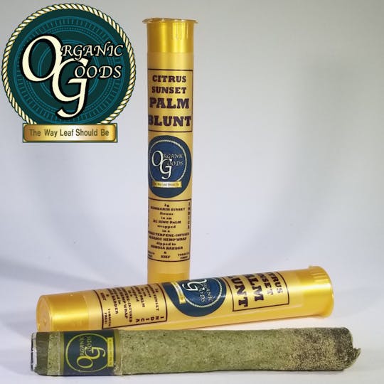 Organic Goods - Citrus Sunset Palm TF Blunt Dipped in Badder & Kief 2g - 1