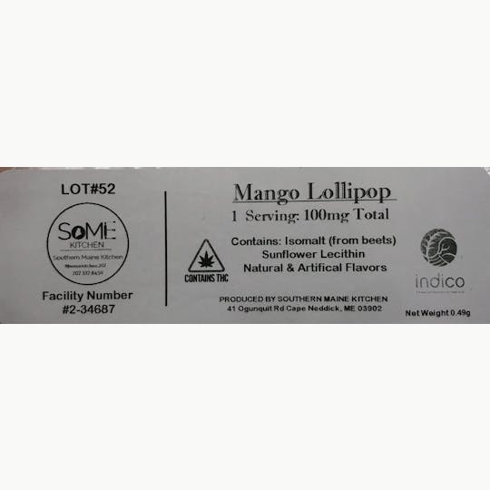 Indico - 100mg Mango Lollipop - 1