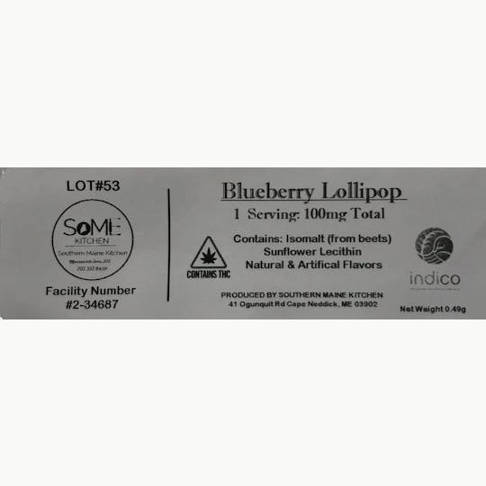 Indico - 100mg Blueberry Lollipop - 1